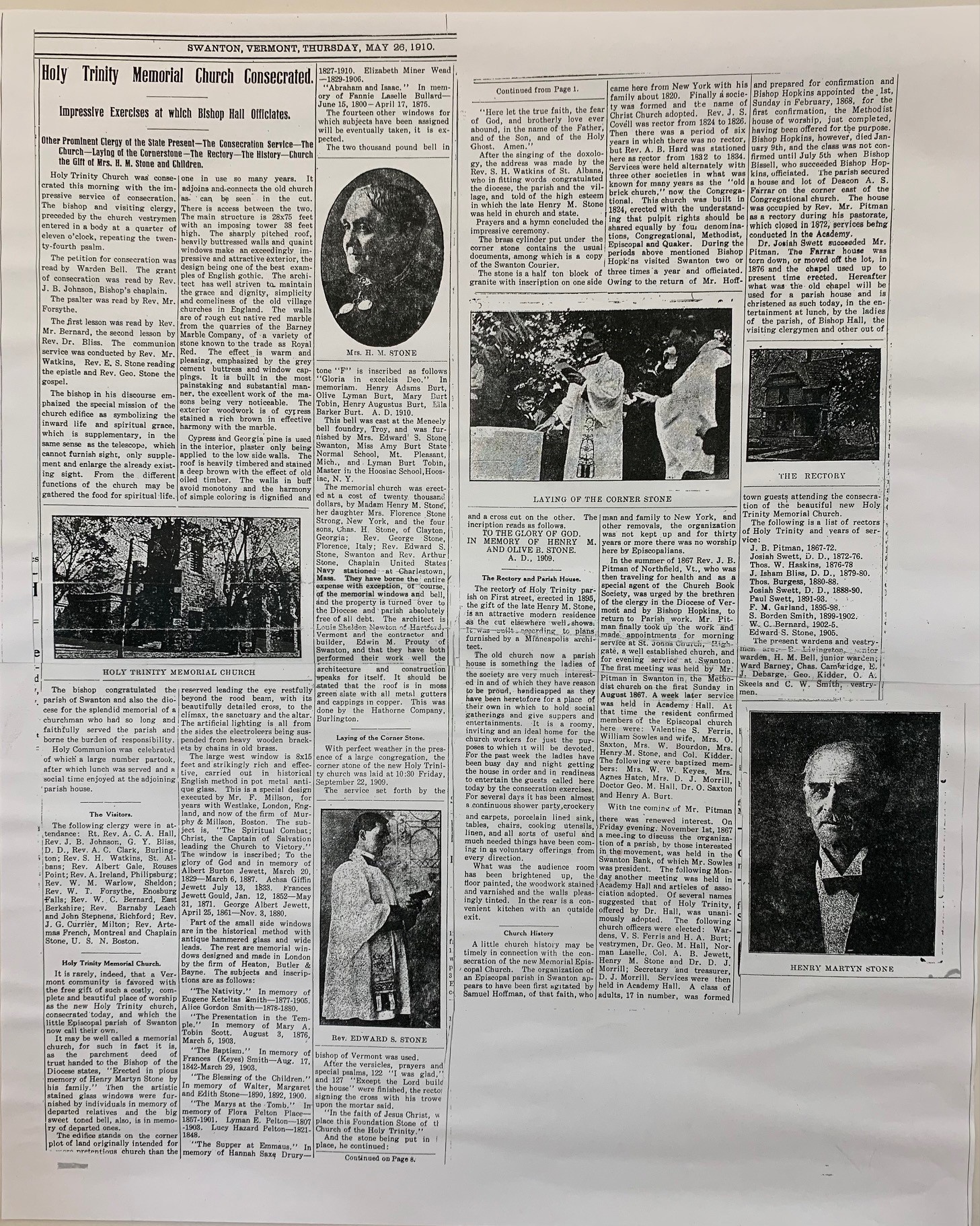 Rev. Edwin R Stephenson Holy Trinity Episcopal Church/History